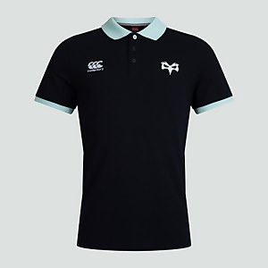 MENS OSPREYS COTTON POLO SHIRT BLACK - XS