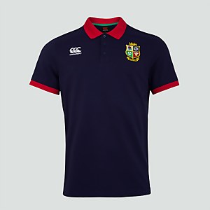 MENS BRITISH IRISH LIONS HOME NATIONS POLO SHIRT BLUE XS