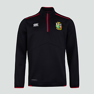 MENS BRITISH & IRISH LIONS THERMOREG 1/4 ZIP FLEECE BLACK - XS