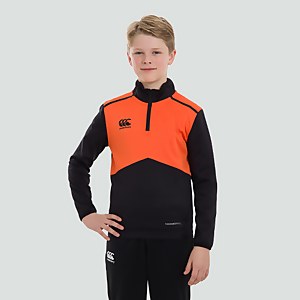 JUNIOR UNISEX 1/4 ZIP TOP BLACK - AGE 6