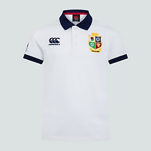 JUNIOR UNISEX BRITISH & IRISH LIONS HOME NATIONS POLO SHIRT WHITE