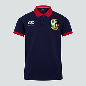 JUNIOR UNISEX BRITISH & IRISH LIONS HOME NATIONS POLO SHIRT BLUE - AGE 6