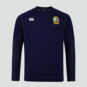 MENS BRITISH & IRISH LIONS TECH DRILL TOP BLUE - XS