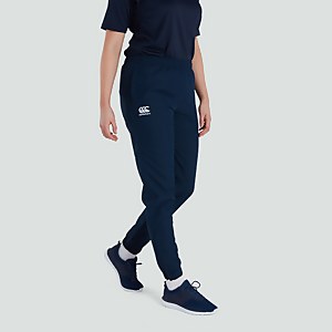 Womens Club Plain Tapered Cuff Track Pants Navy