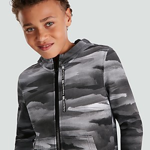 CANTERBURY FZ PRINTED HOODY JM BLACK/WHITE