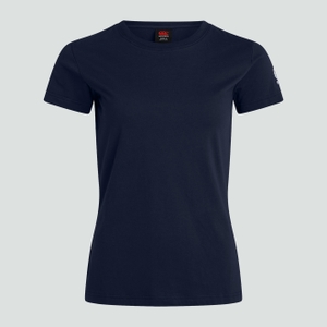 WOMENS CLUB PLAIN T-SHIRT IN NAVY