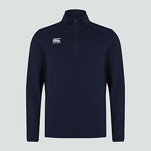 Mens Club 1/4 Zip Mid Layer Training Top Navy