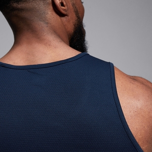 MENS CLUB DRY SINGLET IN NAVY