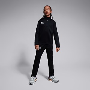 Junior Unisex Club 1/4 Zip Midlayer Training Top Black