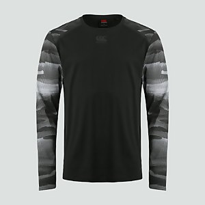 Mens Vapodri Long Sleeved Graphic Training Tee Black