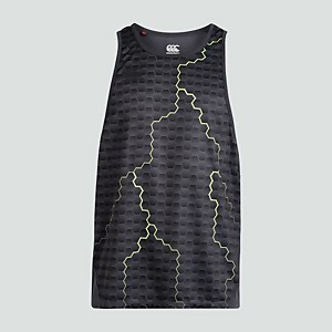 Mens Vapodri Graphic Training Singlet Blue
