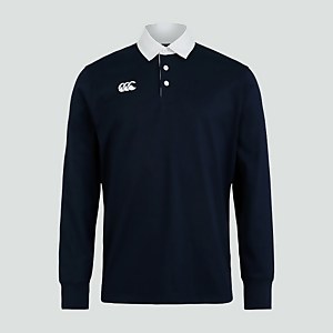 Mens Long Sleeved Retro Jersey Navy