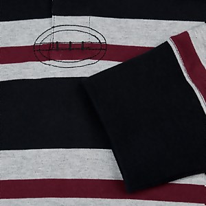 Mens Long Sleeved Retro Striped Jersey Black