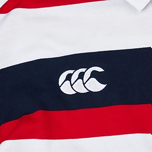 MENS LONG SLEEVED RETRO STRIPED JERSEY RED - XS