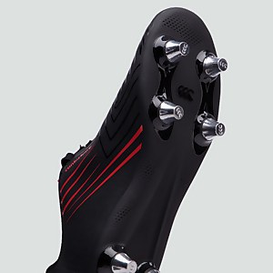 JUNIOR UNISEX SPEED 3.0 SOFT GROUND BOOT BLACK/RED - 13