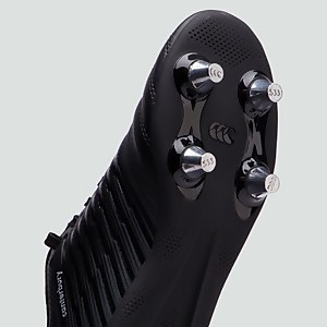 JUNIOR UNISEX STAMPEDE 3.0 PLUS SOFT GROUND BOOT BLACK/GREY - 13
