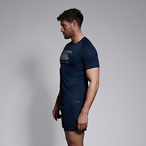 Mens Core Vapodri Large Logo Tee Navy