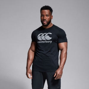 CANTERBURY CORE VAPODRI LARGE LOGO T BLACK - XS