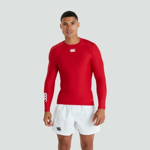 CANTERBURY THERMOREG LONG SLEEVE TOP FLAG RED - XS