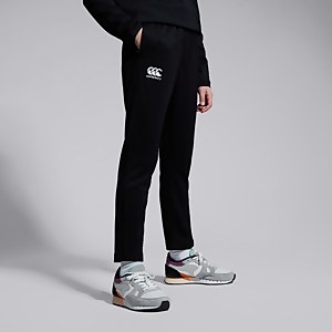 Junior Unisex Stretch Tapered Polyknit Pants Black
