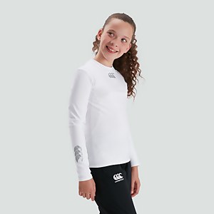 Junior Unisex Thermoreg Long Sleeved Top White