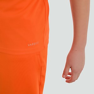 JUNIOR UNISEX VAPODRI POLY LARGE LOGO TEE ORANGE - AGE 6