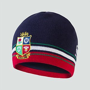 ADULT UNISEX BRITISH & IRISH LIONS ACRYLIC FLEECE BEANIE BLUE - ONE SIZE