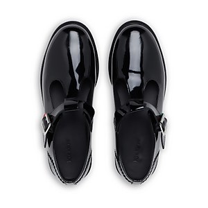 Youth Womens Lach T-Bar Leather Black