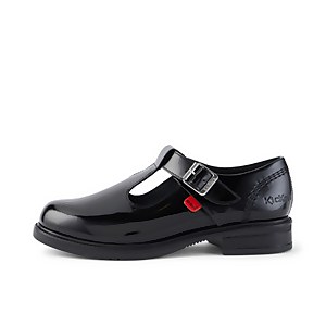 Youth Womens Lach T-Bar Leather Black - 3