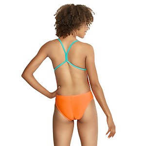 Women's Vintage Splice One Back One Piece Orange