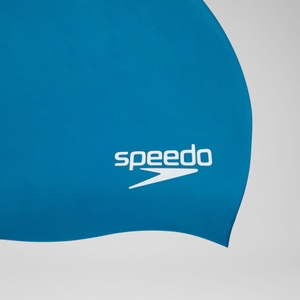 Adult Solid Elastomeric Silicone Cap Blue