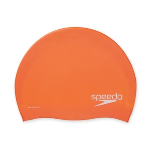 Solid Silicone Cap - Elastomeric Fit - Dark Orange | One Size