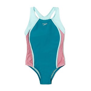 Mesh Splice Thick Strap One Piece Speedo USA