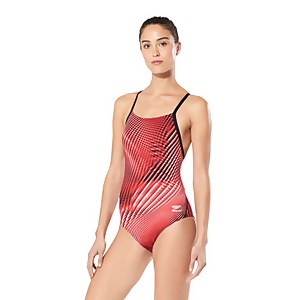 Warped Weave Flyback One Piece - Red | Size 20