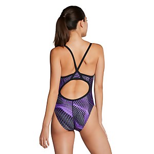 Women's Coded Riff Flyback One Piece Purple