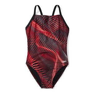 Women's Coded Riff Flyback One Piece Red - 26