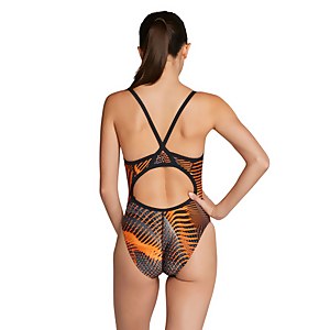 Women's Coded Riff Flyback One Piece Orange