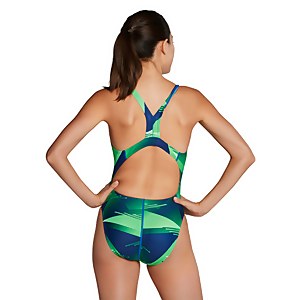 Women's Lane Game Super Pro Back One Piece Blue/Green