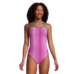 Print Strappy Back One Piece - Pink | Size 20