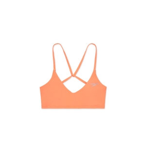 Solid Tie Back Bikini Top - Peach | Size L