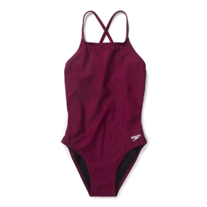 Solid Tie Back One Piece - Maroon | Size 20