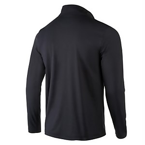 Chemise unisexe manches longues avec fermeture à glissière quart de tour, noir