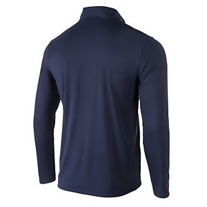 Unisex Long Sleeve Solid Quarter Zip Navy