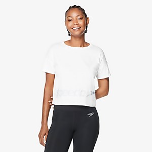 Speedo Logo Cropped Tee - White | Size L