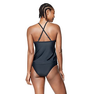 Women's High Neck Tankini Black