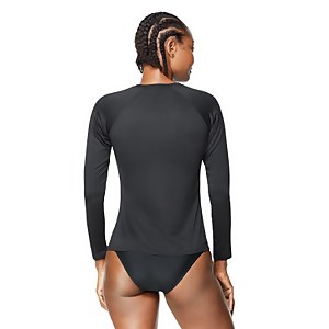 Women's Long Sleeve Swim Tee Black