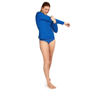 Women's Long Sleeve Swim Tee Blue