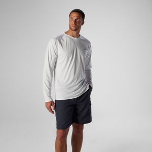Maillot dermoprotecteur de bain manches longues Easy couleur unie pour hommes, blanc