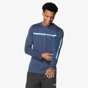 Graphic Long Sleeve Swim Shirt Peacoat - Navy | Size L