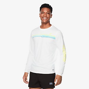 Graphic Long Sleeve Rashguard Peacoat - White | Size L